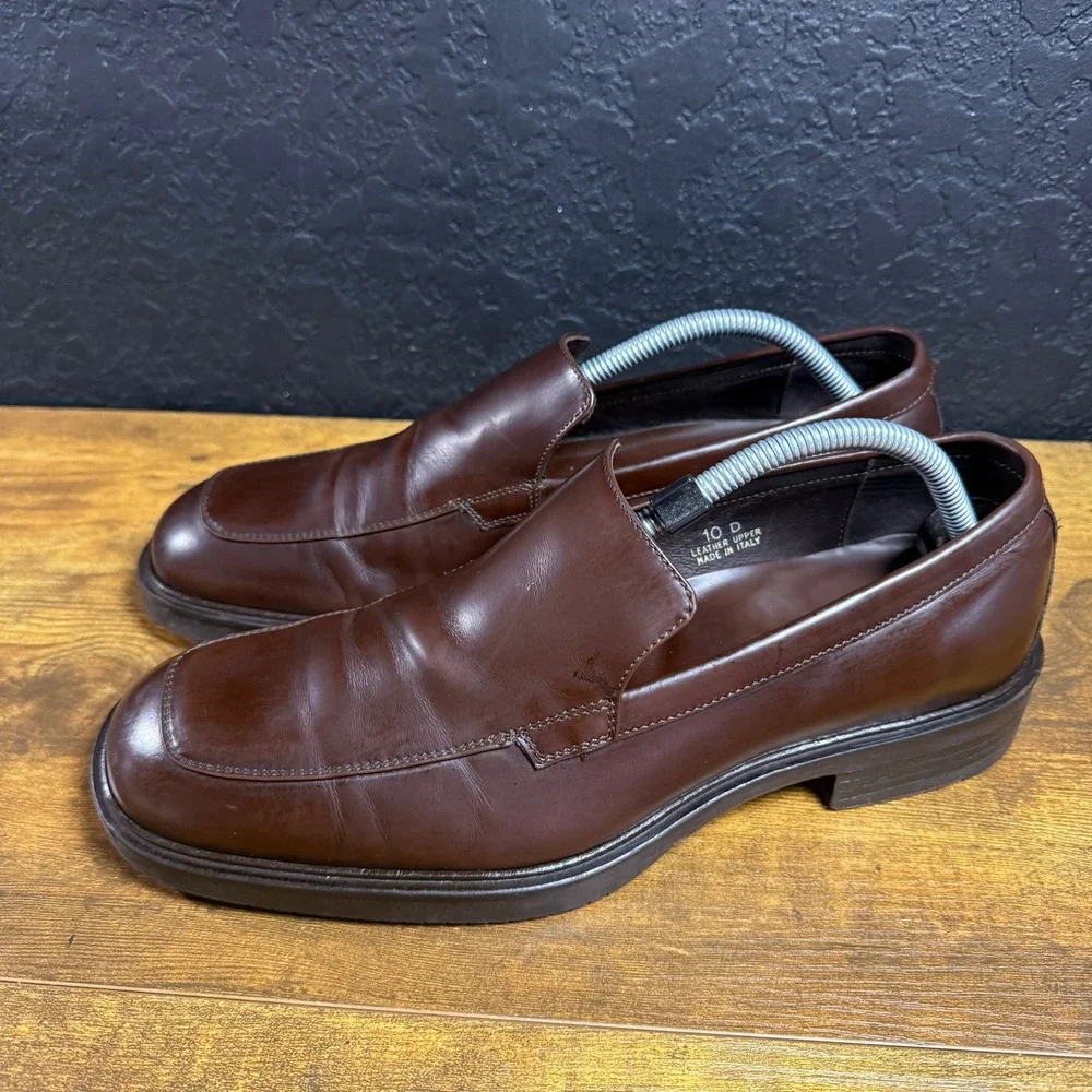 Banana Republic Vera Cuoio Brown Italian Leather‎ Loafers Mens Size 10 D
